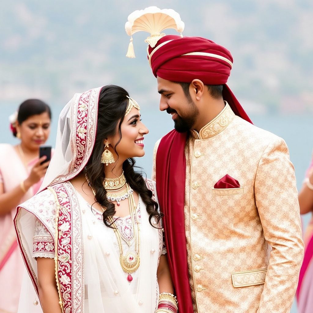 Boda india en el lago Como
